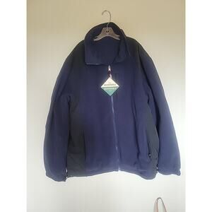 Men's L.L. BEAN Blue Full Zip Reversible Fleece Jacket Size XL Reg.